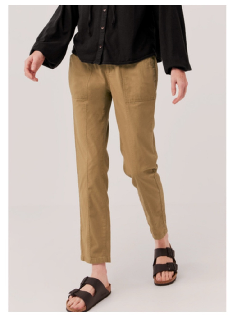 NWT Pact The Harbour Relaxed Pant Cotton/Hemp Mustard Women's M Fennel